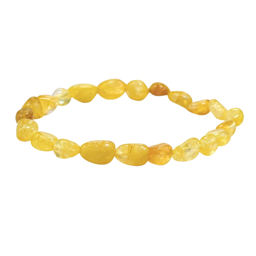 Citrine Tumbled Stone Bracelet (Stretchable)