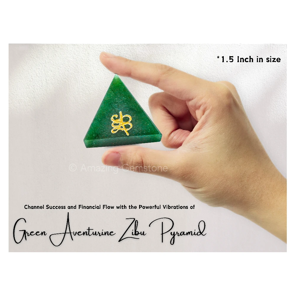 Zibu Money Green Aventurine Pyramid (1.5 Inch)