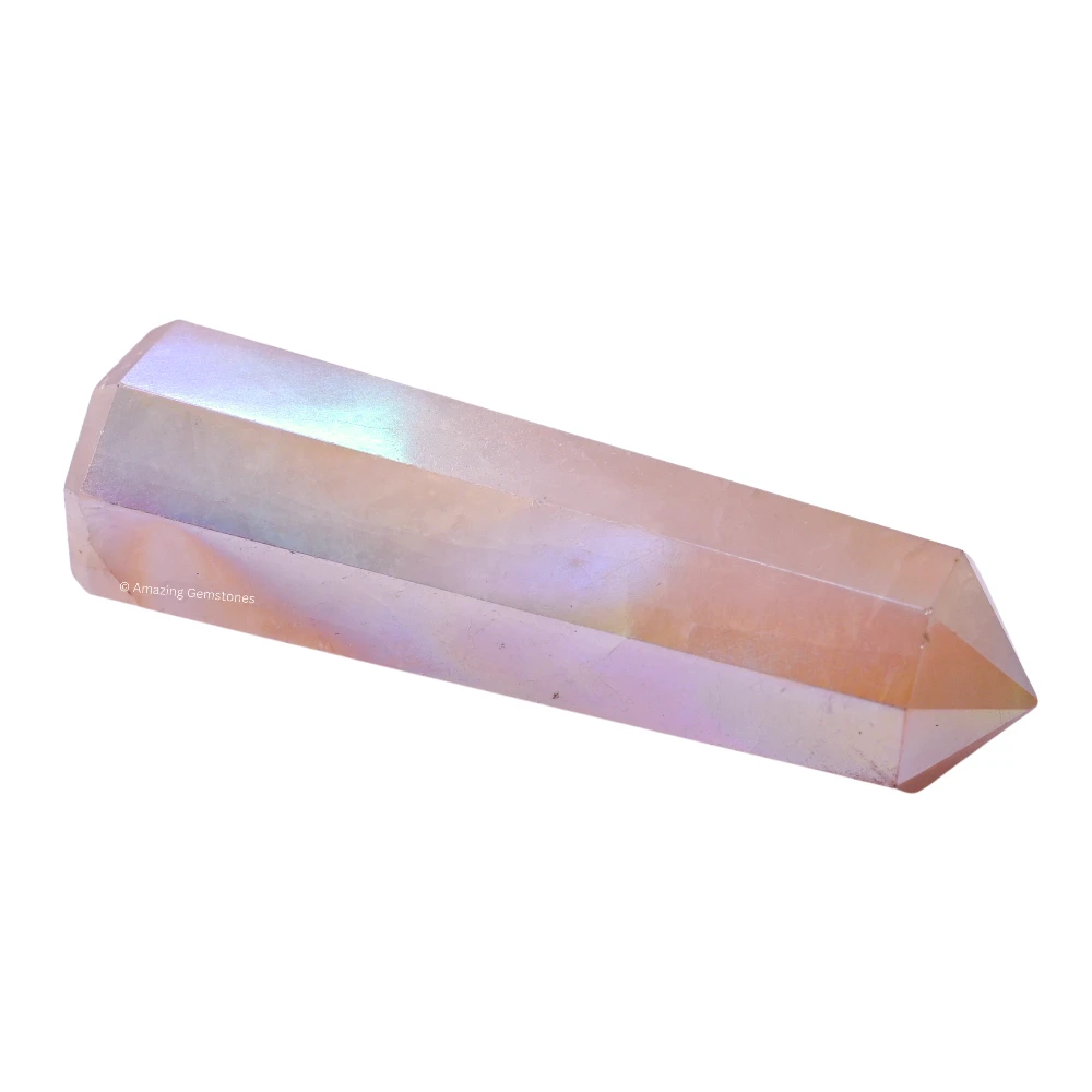 Angel Aura Rose Quartz Tower (2" to 3" inch)