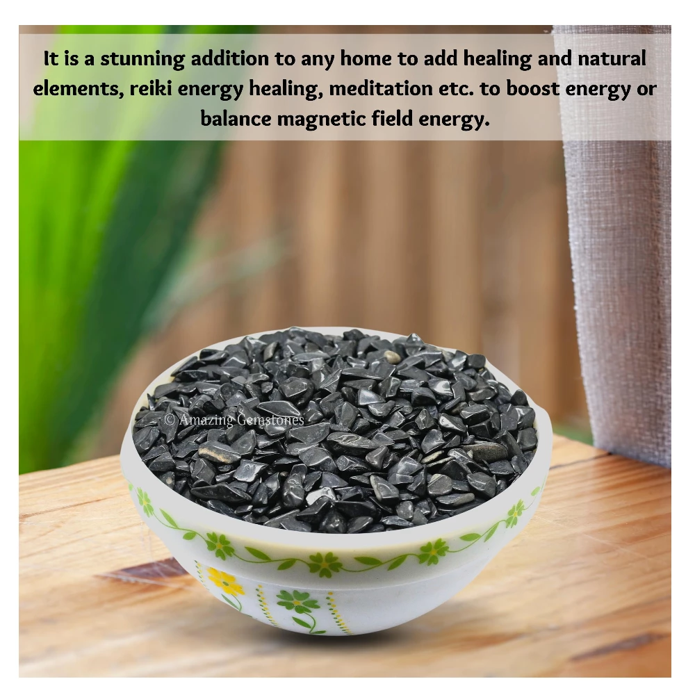 Black Agate Chips (1LB)