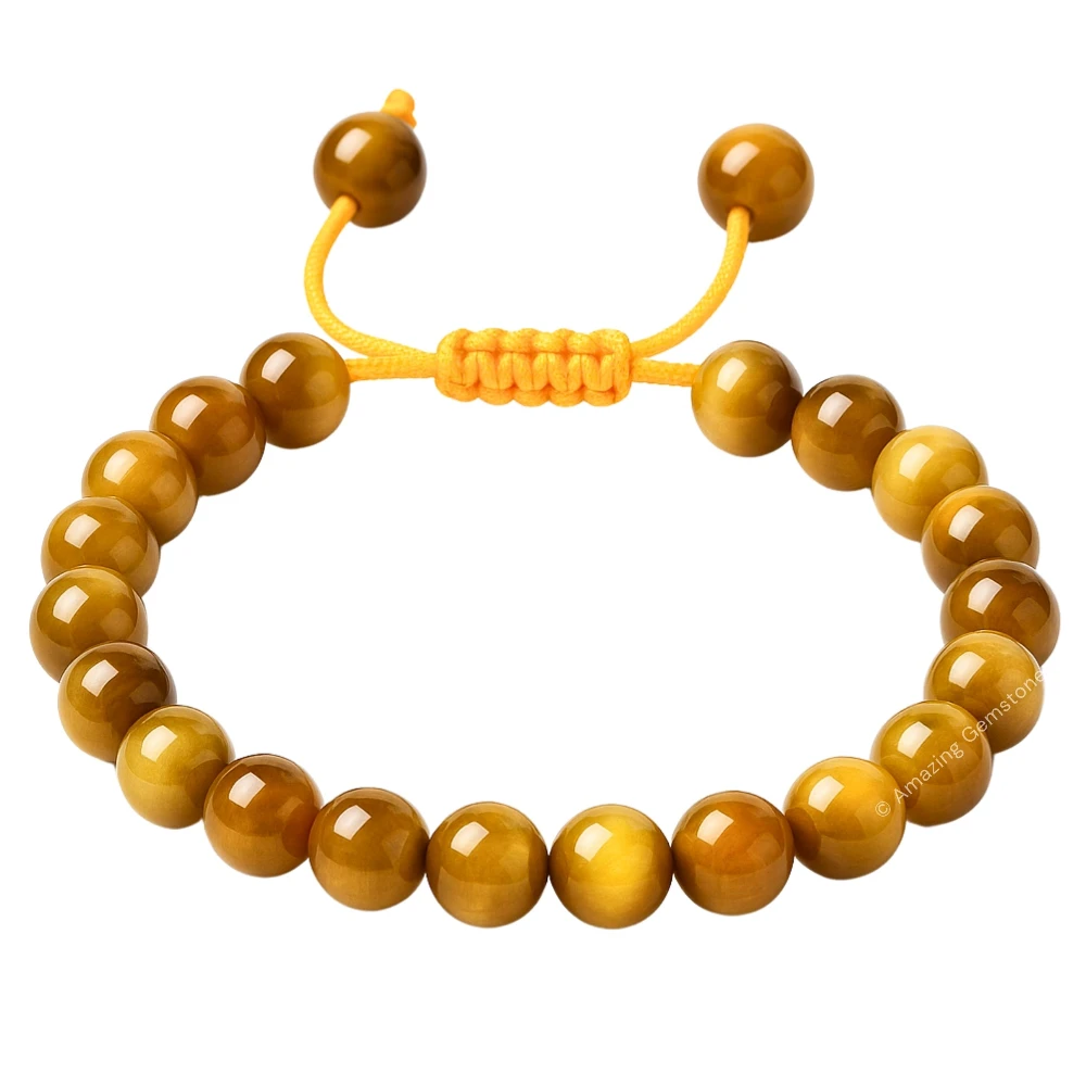 Yellow Cat's Eye Bracelet (Adjustable)