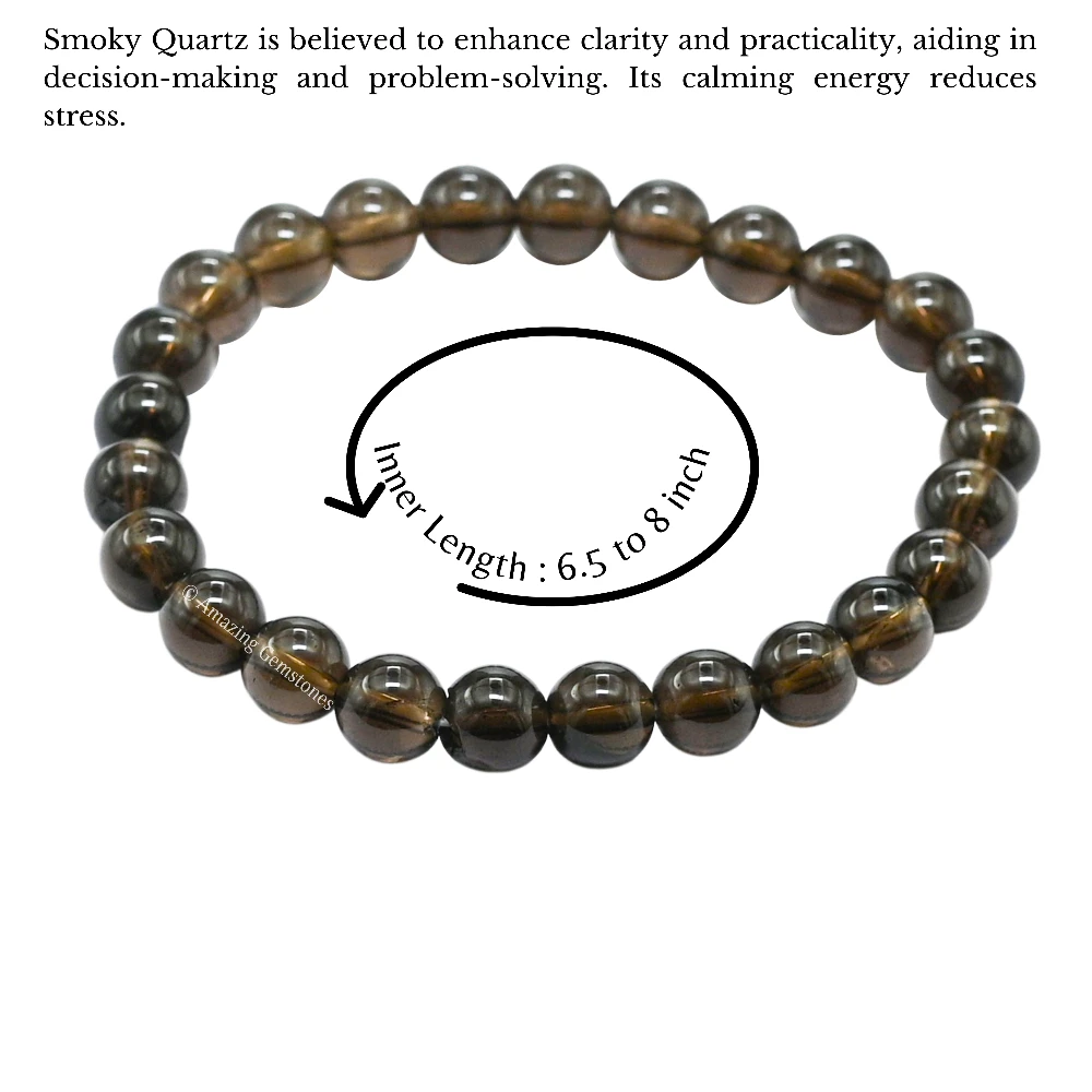 Smoky Quartz Bracelet (Strechable)