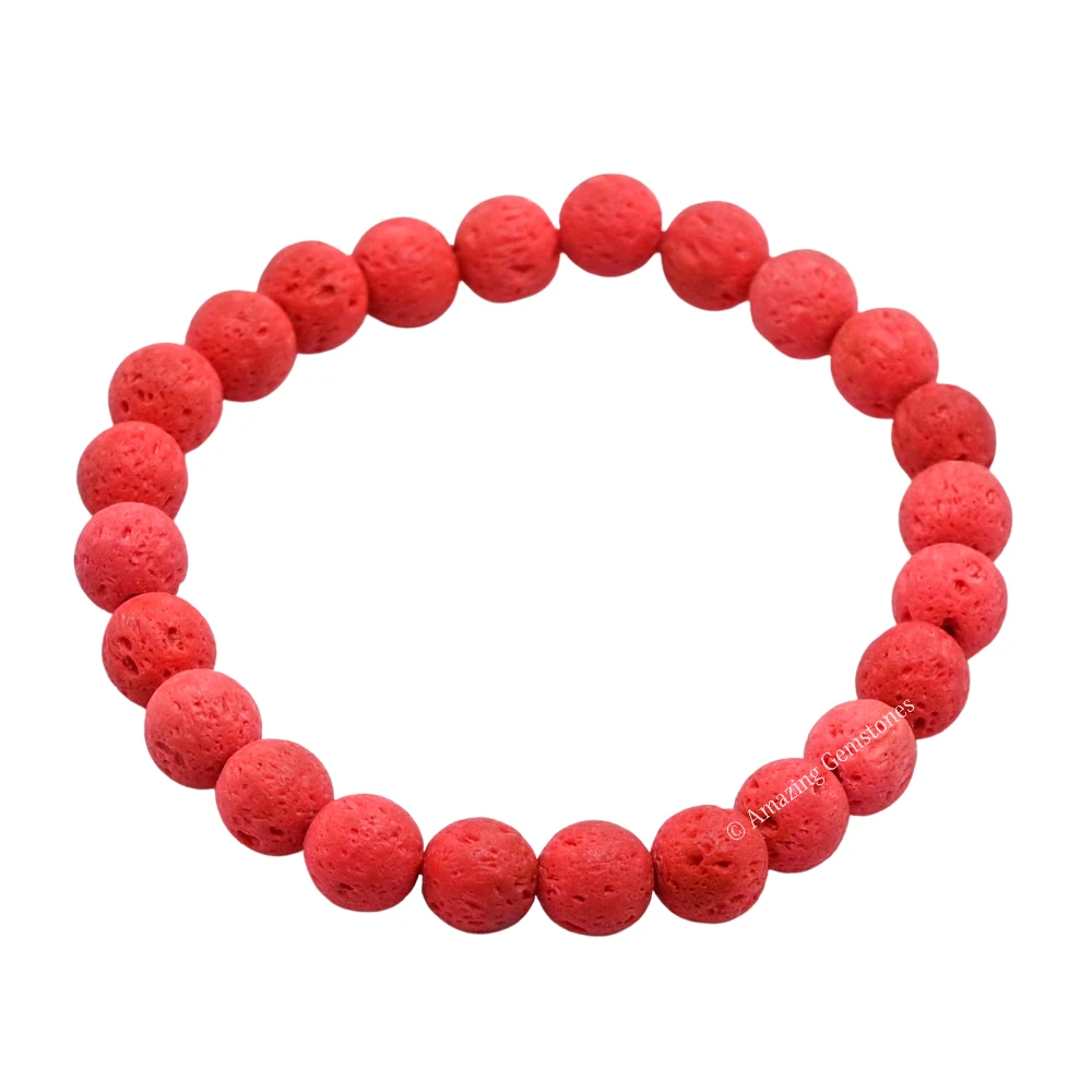 Red Lava Bracelet (Strechable)