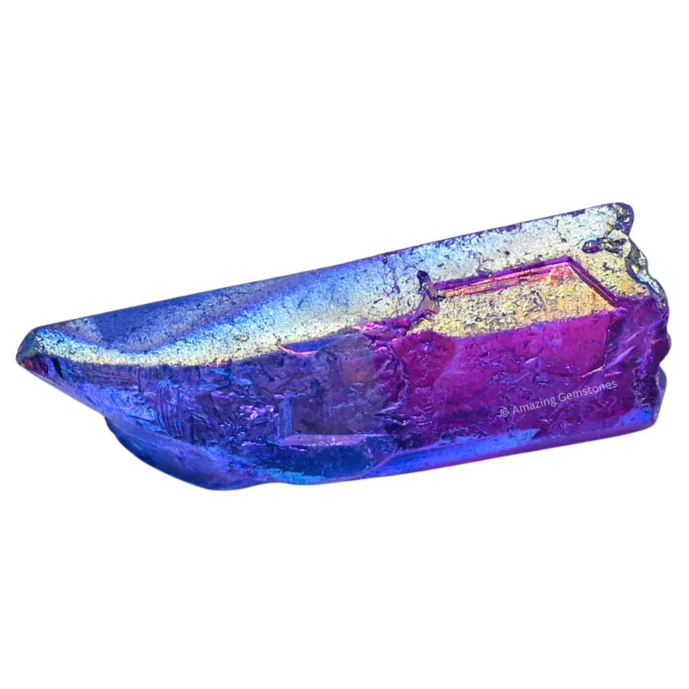 Amethyst Tanzine Aura Quartz Raw Crystal Points (5 Pieces)