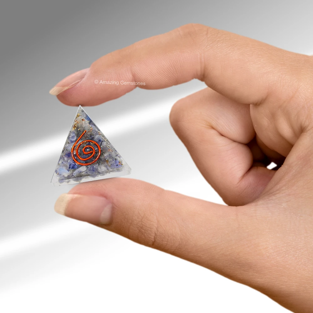 Iolite Orgone Pyramid - Mini