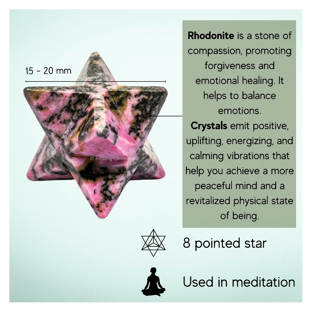 Rhodonite Merkaba (15-20mm)