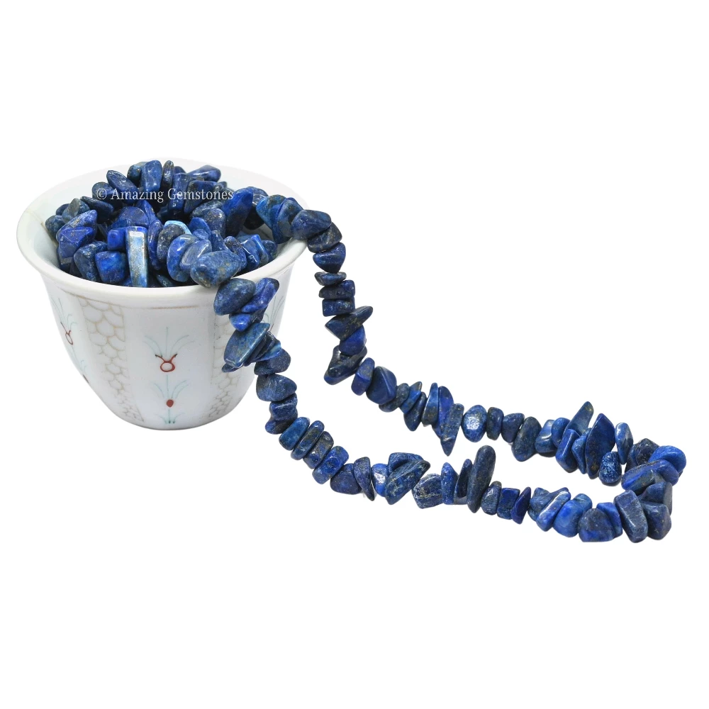 Lapis Lazuli Chips - Pre Drilled