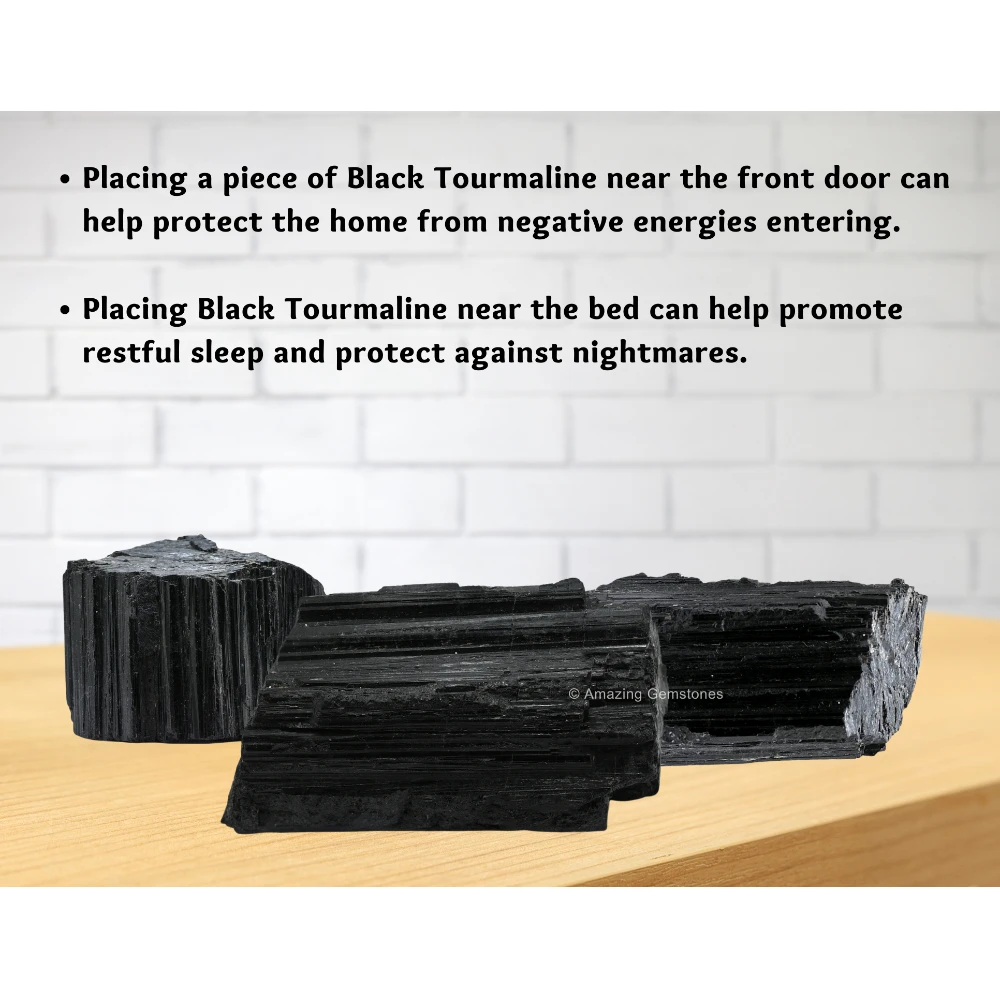 Black Tourmaline Rough Raw Crystal (750-1000 Grams)