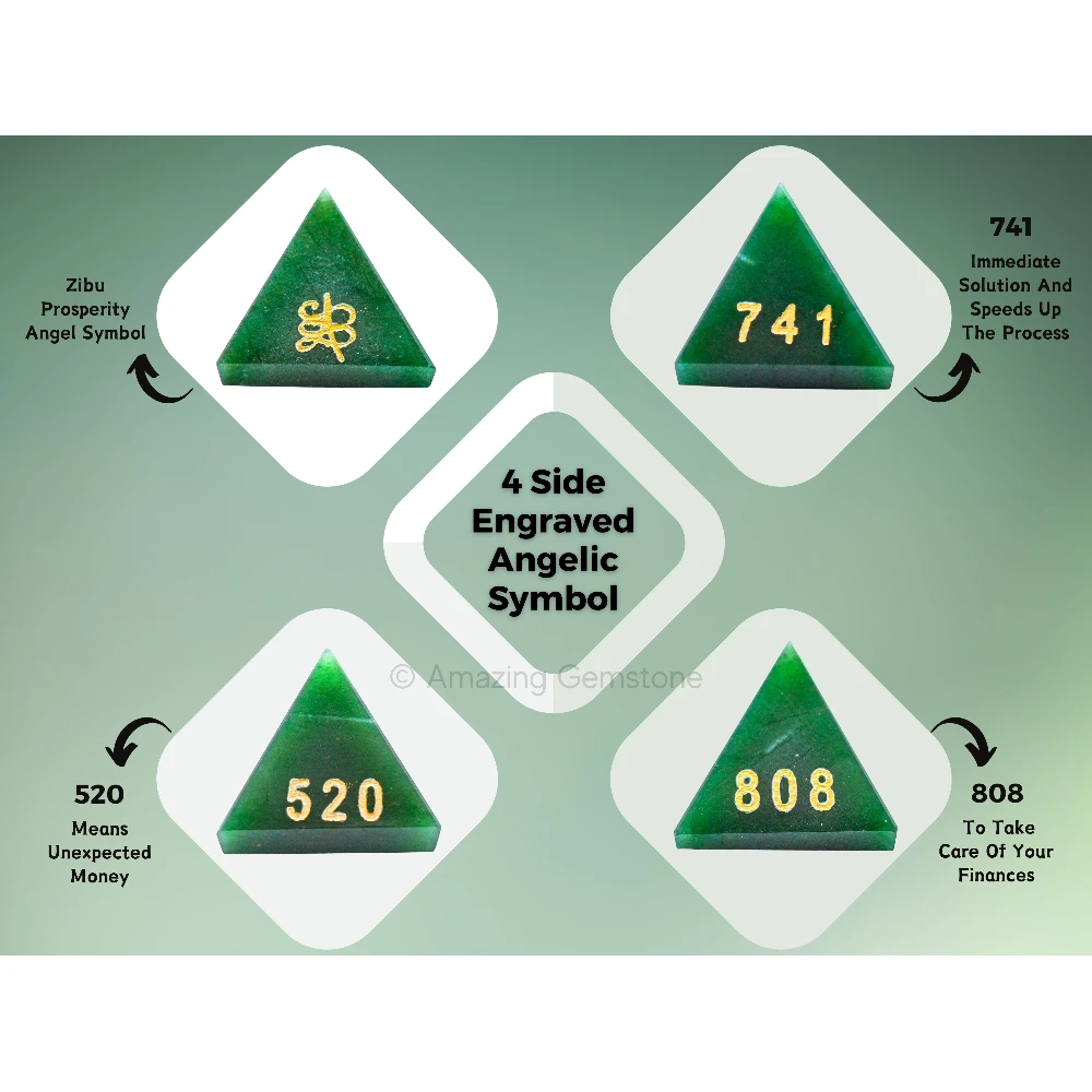 Zibu Money Green Aventurine Pyramid (1 Inch)