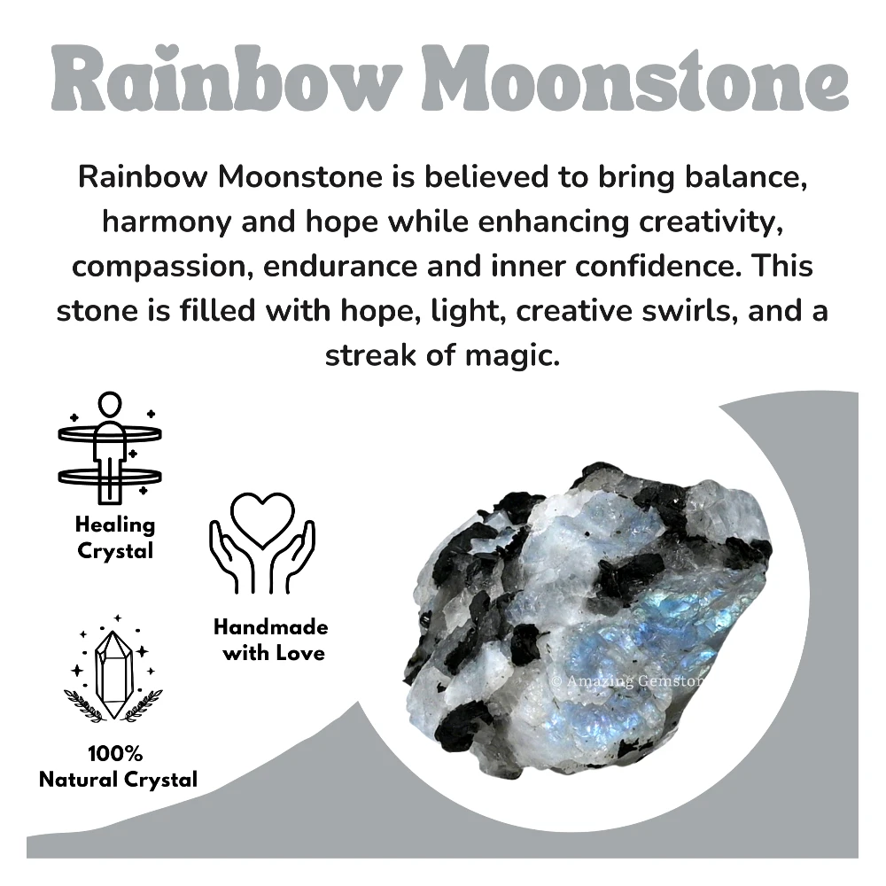 Rainbow Moonstone Raw Crystals (2 Pieces)