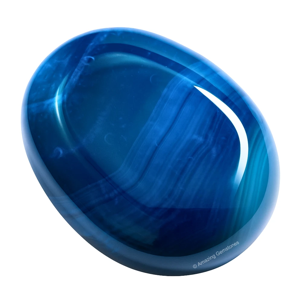 Blue Onyx Palm Stone