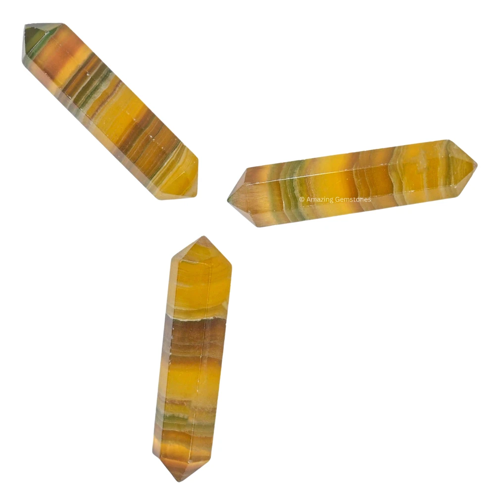 Multi Fluorite Pencil Points (Double Terminated) (Set of 50)