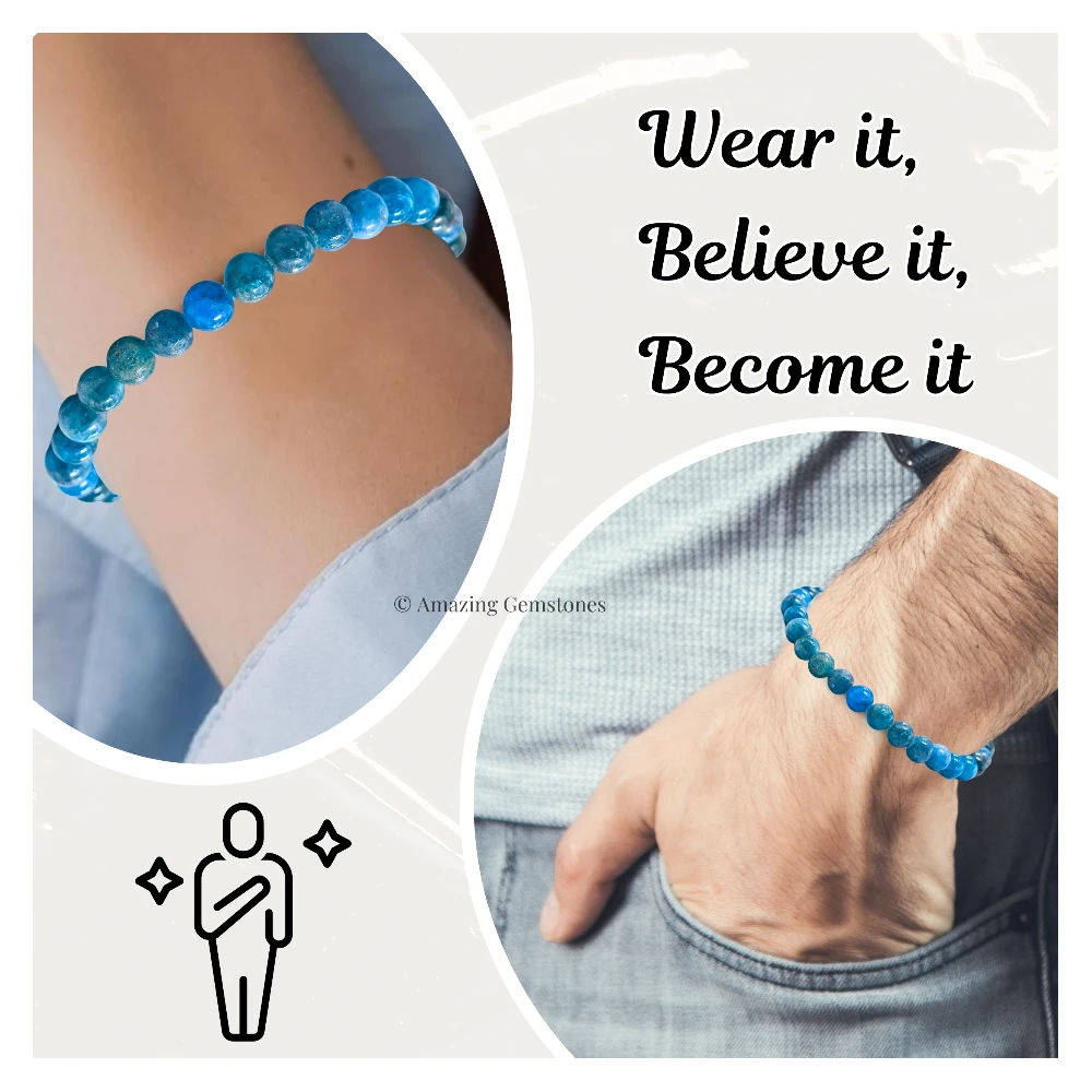 Apatite Healing Crystal Bracelets - 6mm Beads