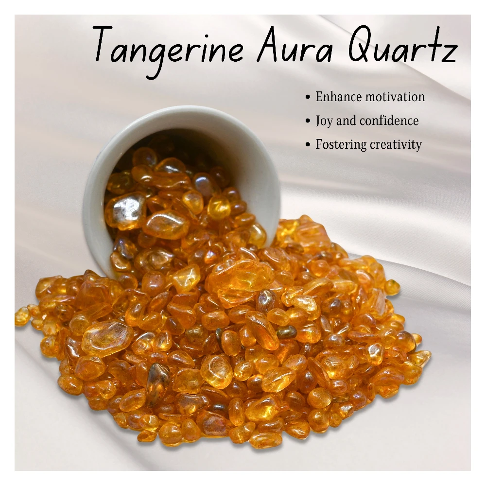 Tangerine Aura Quartz Chips (1LB)