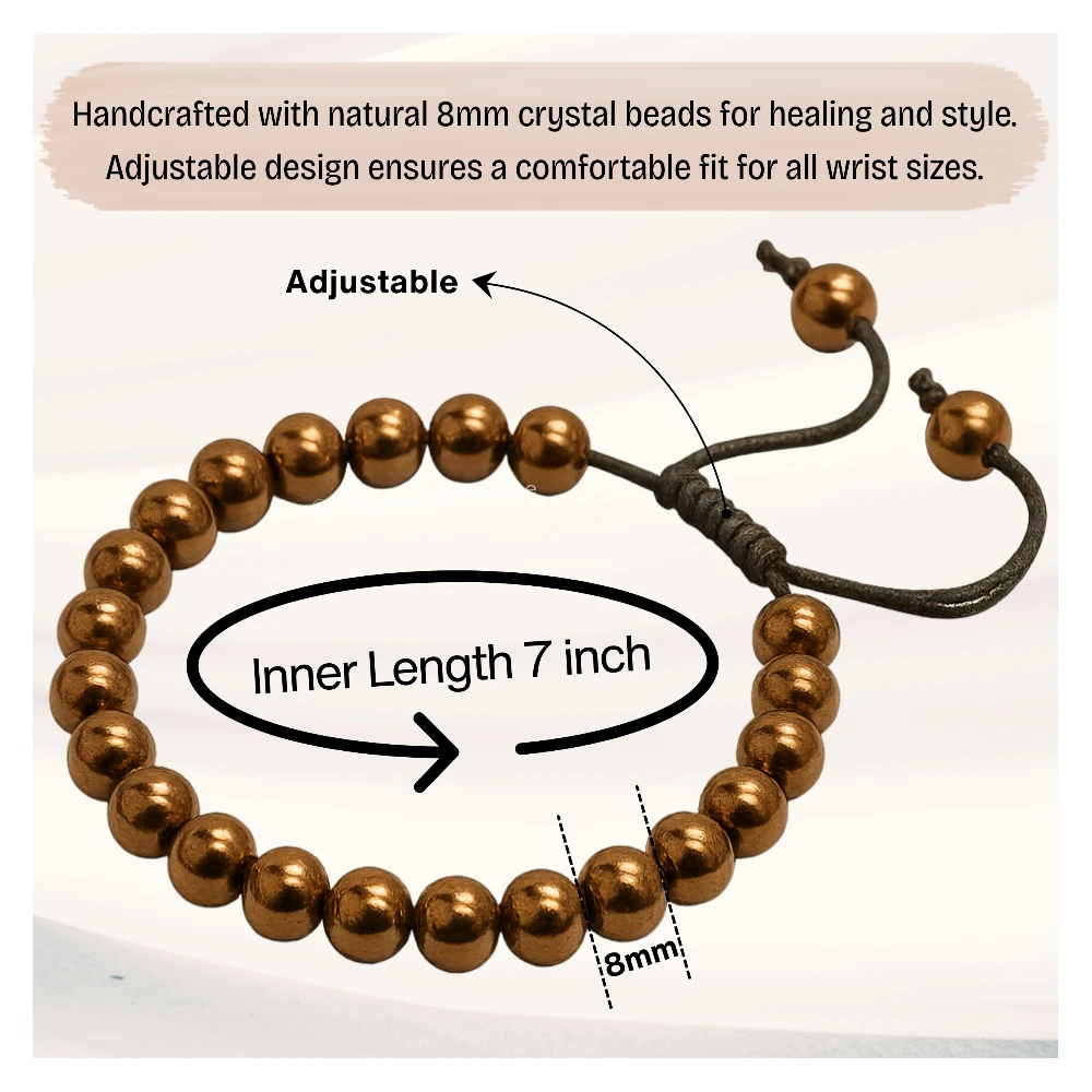 Copper Hematite Bracelet (Adjustable)