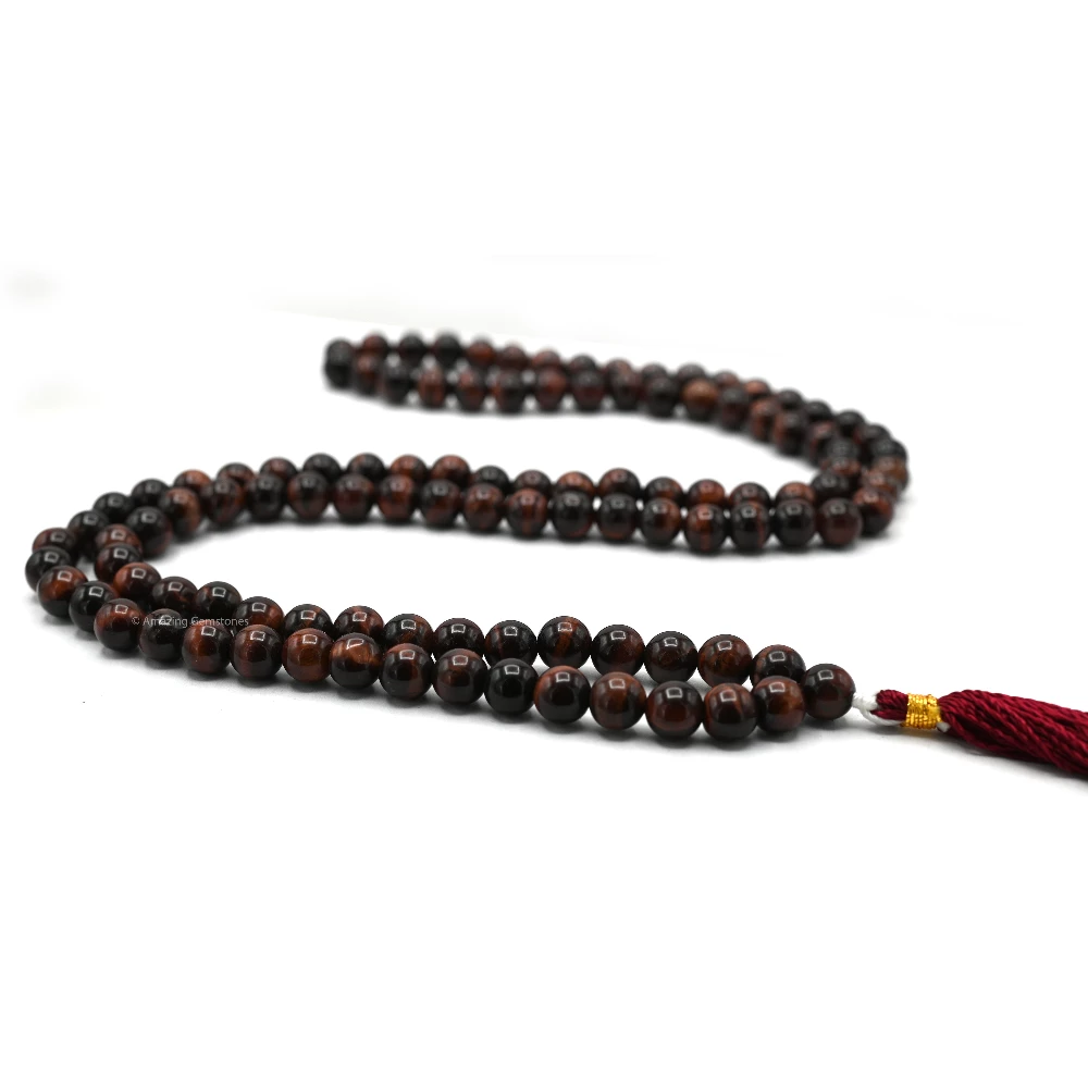Red Tiger Eye Mala (Without Knot)