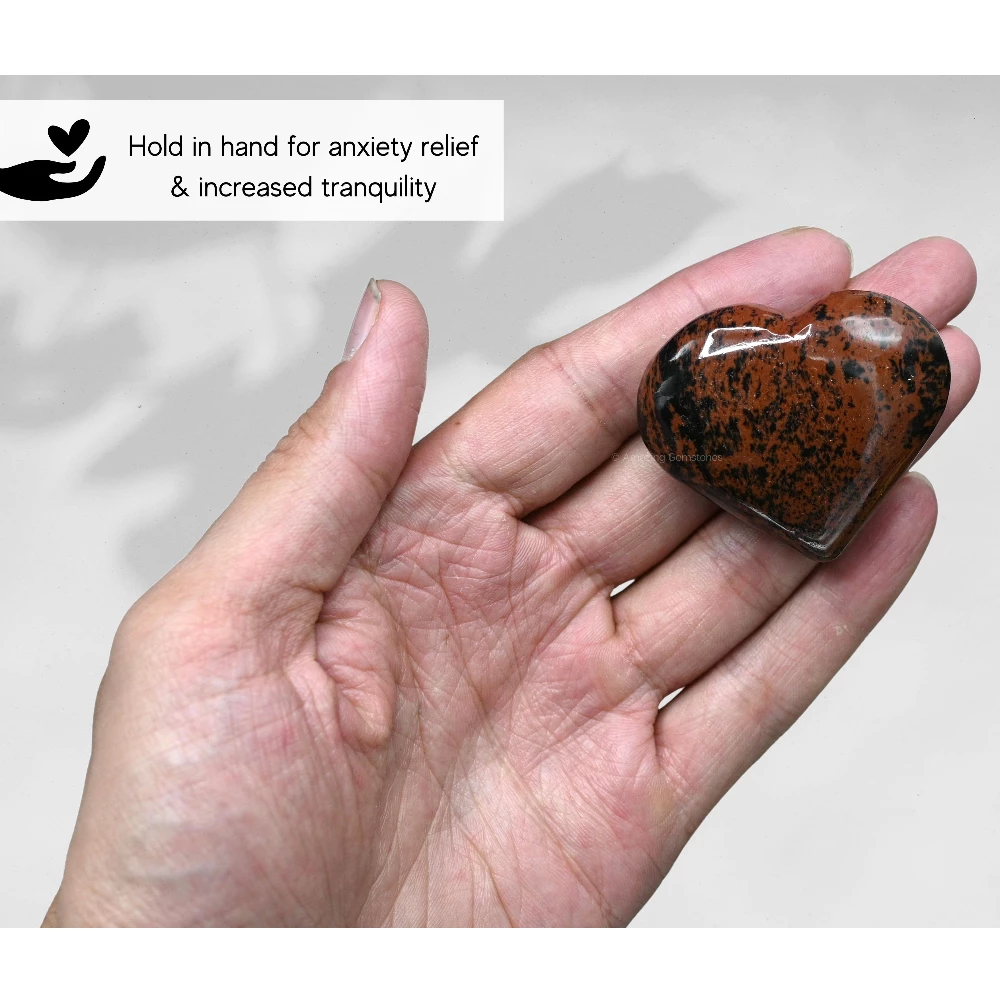 Mahogany Obsidian Heart