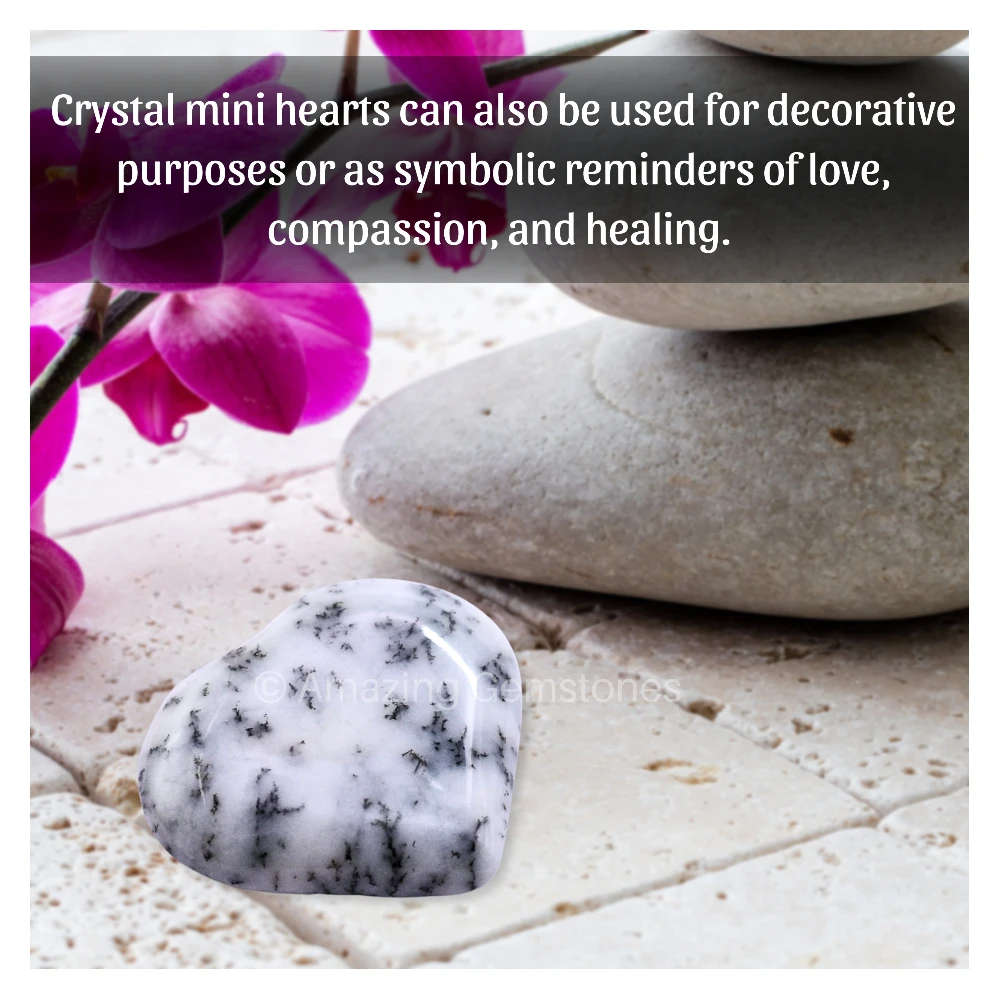 Dendrite Opal Heart (Pack of 2)