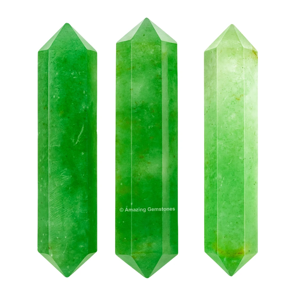 Green Strawberry Quartz Pencil Points (Double Terminated) (Set of 10)