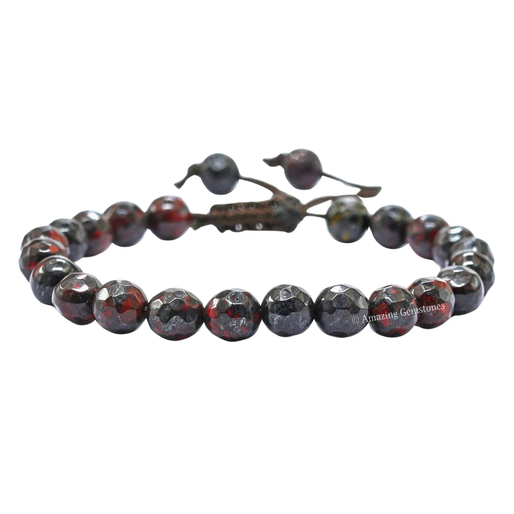 Iron Tiger Eye Bracelet (Faceted) (Adjustable)