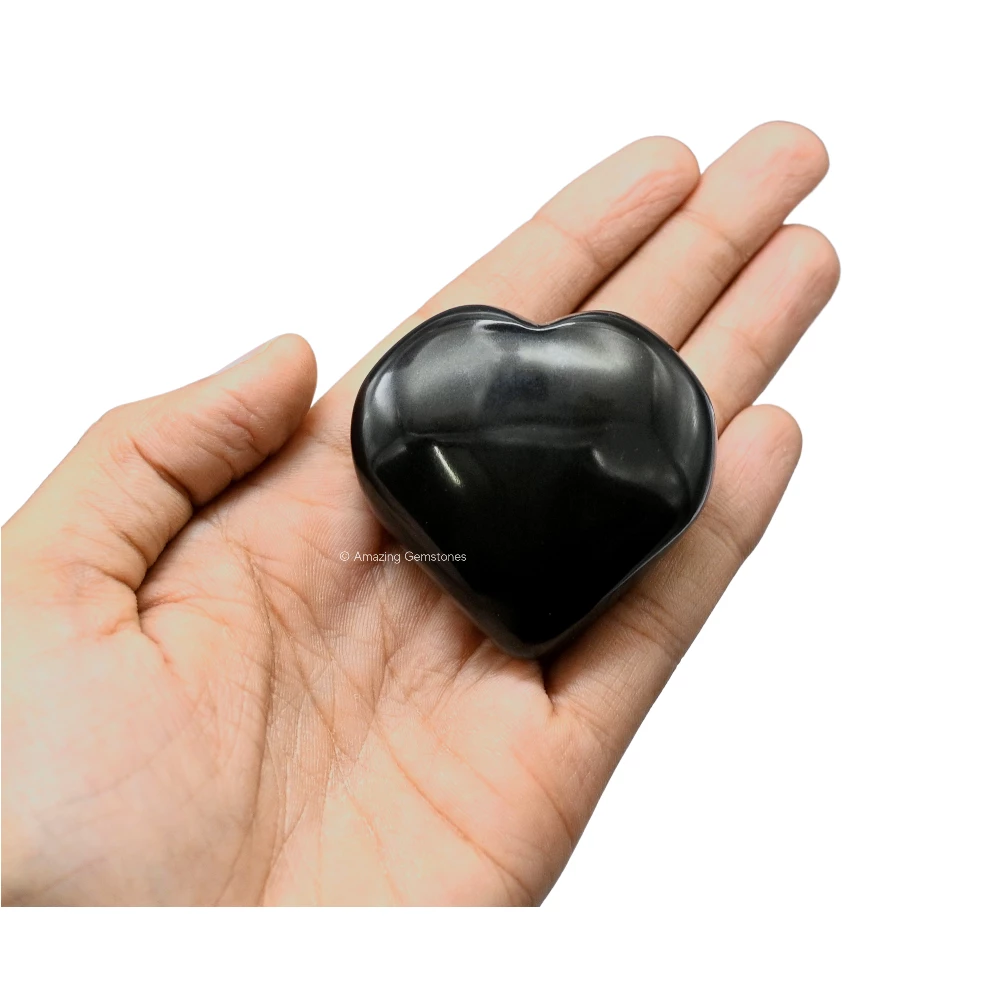 Black Agate Heart