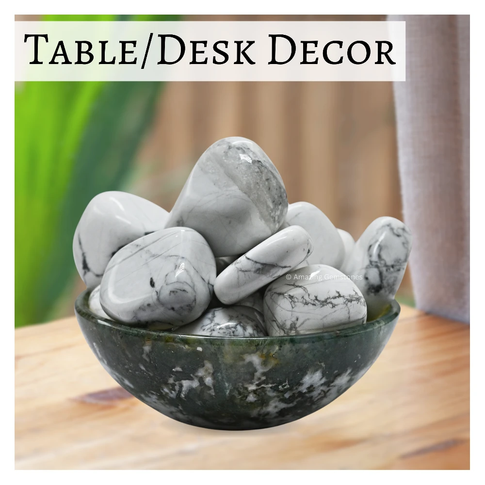 Tumbled Howlite Stone Crystals (1000+ Carats)