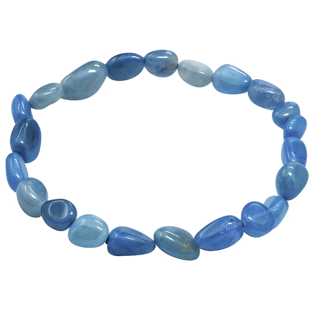 Blue Aventurine Tumbled Stone Bracelet (Stretchable)