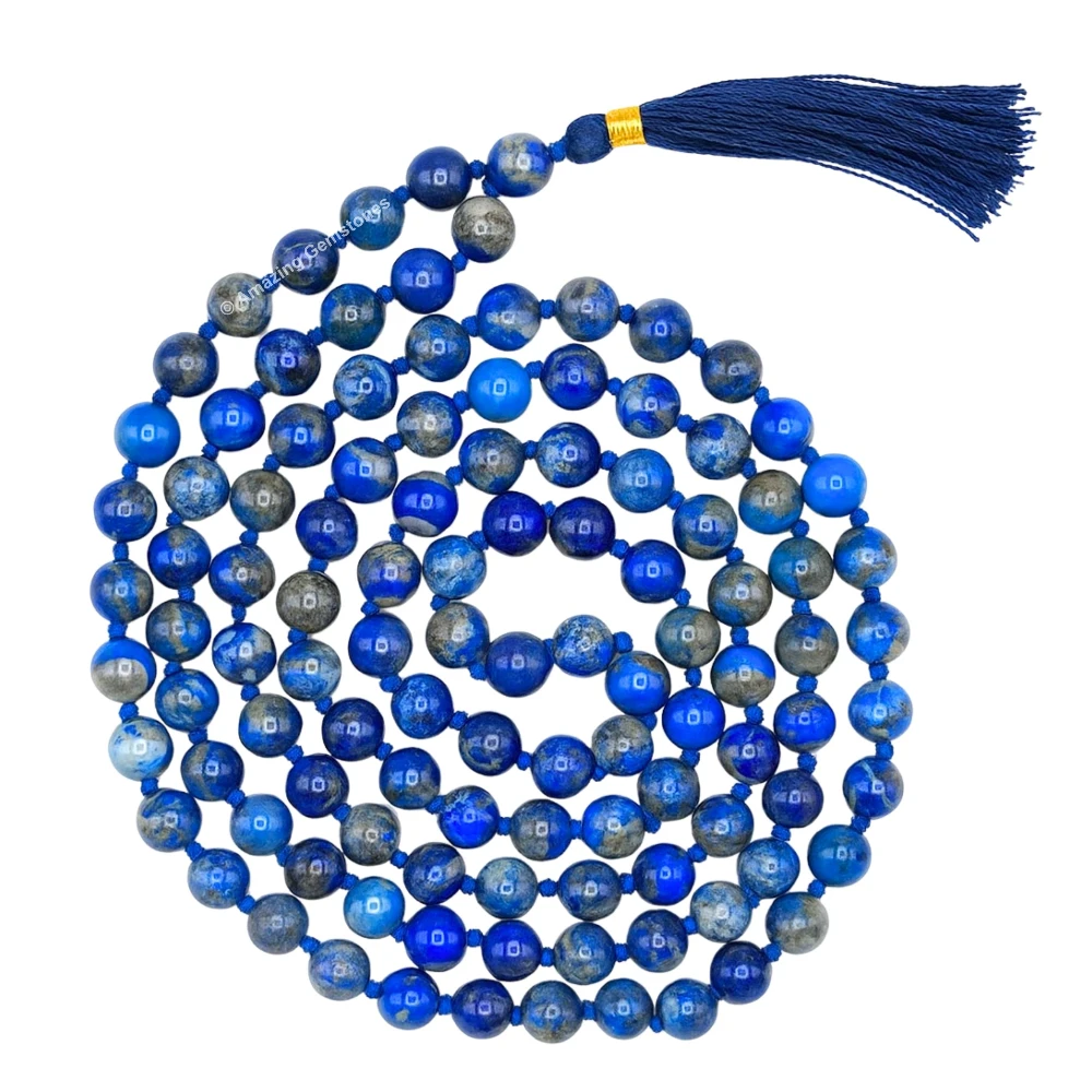 Lapis Lazuli Mala (Hand Knotted)