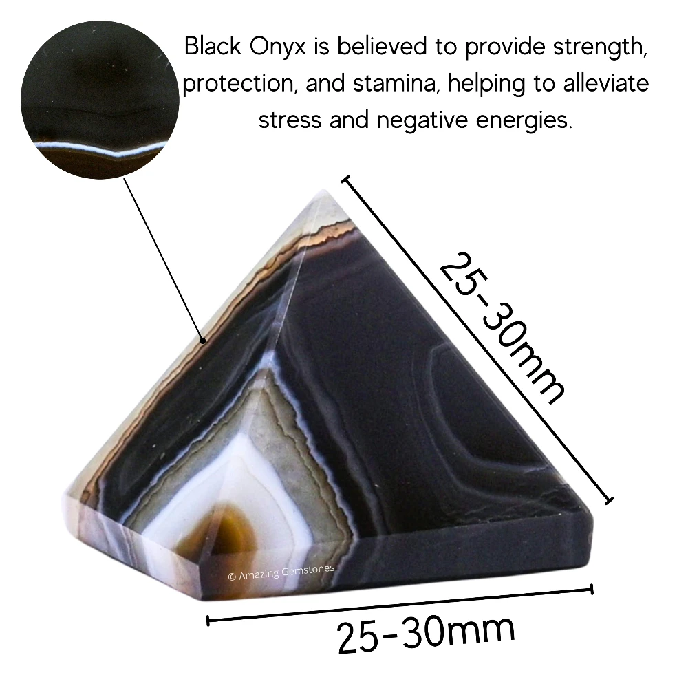 Black Onyx Pyramid (1 Inch)