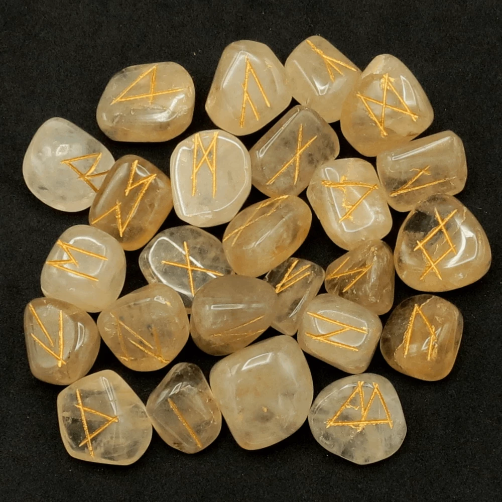 Citrine Rune Stones Set