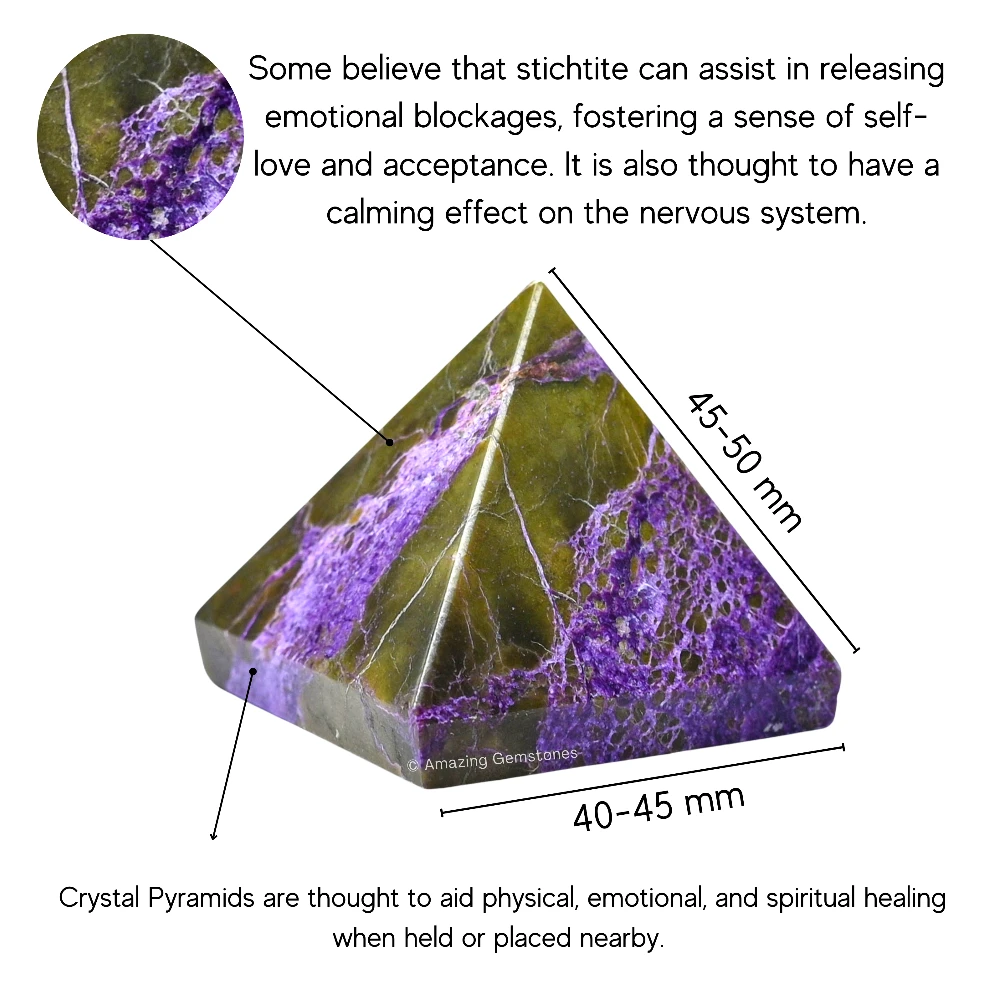 Stichtite Pyramid (2 Inch)
