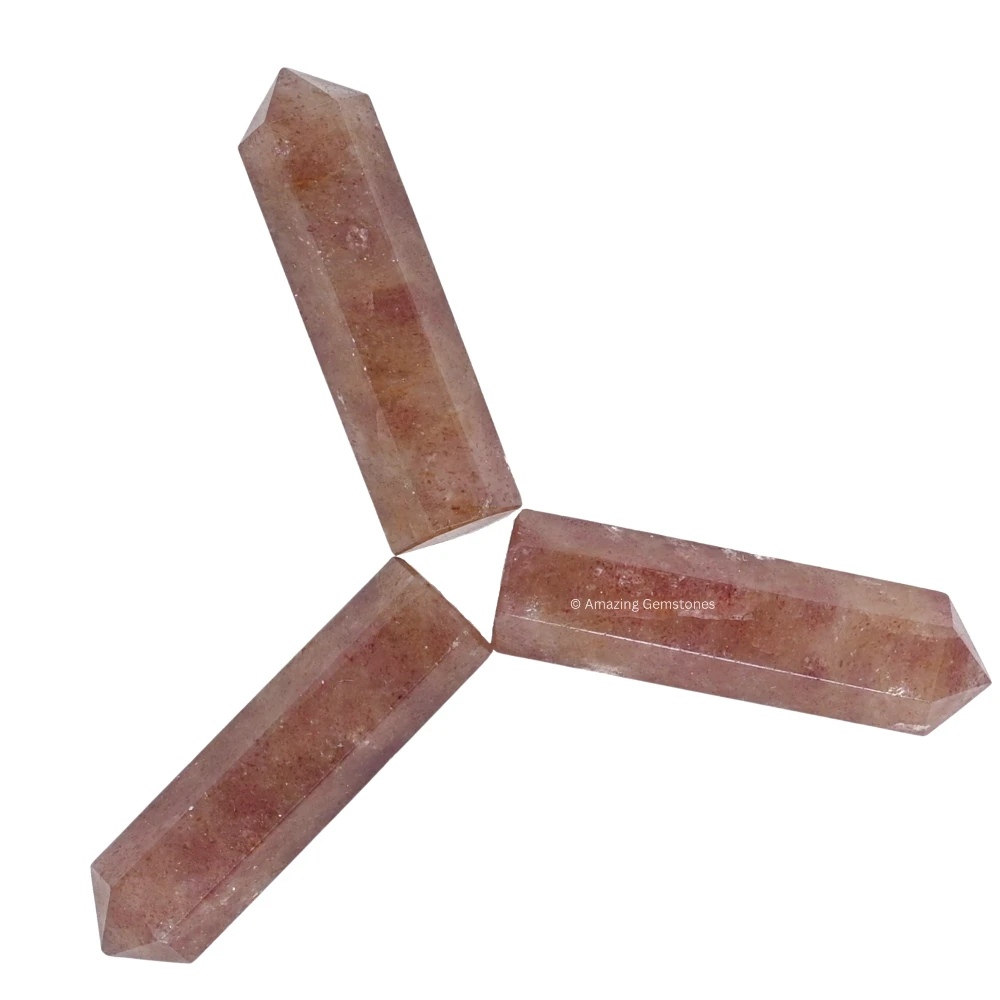 Strawberry Quartz Pencil Points (Set of 3)