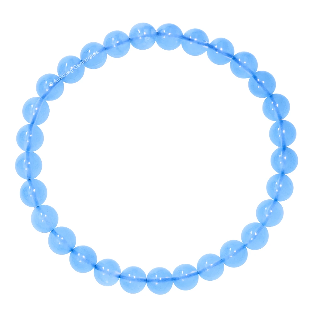 Aquamarine Healing Crystal Bracelets - 6mm Beads