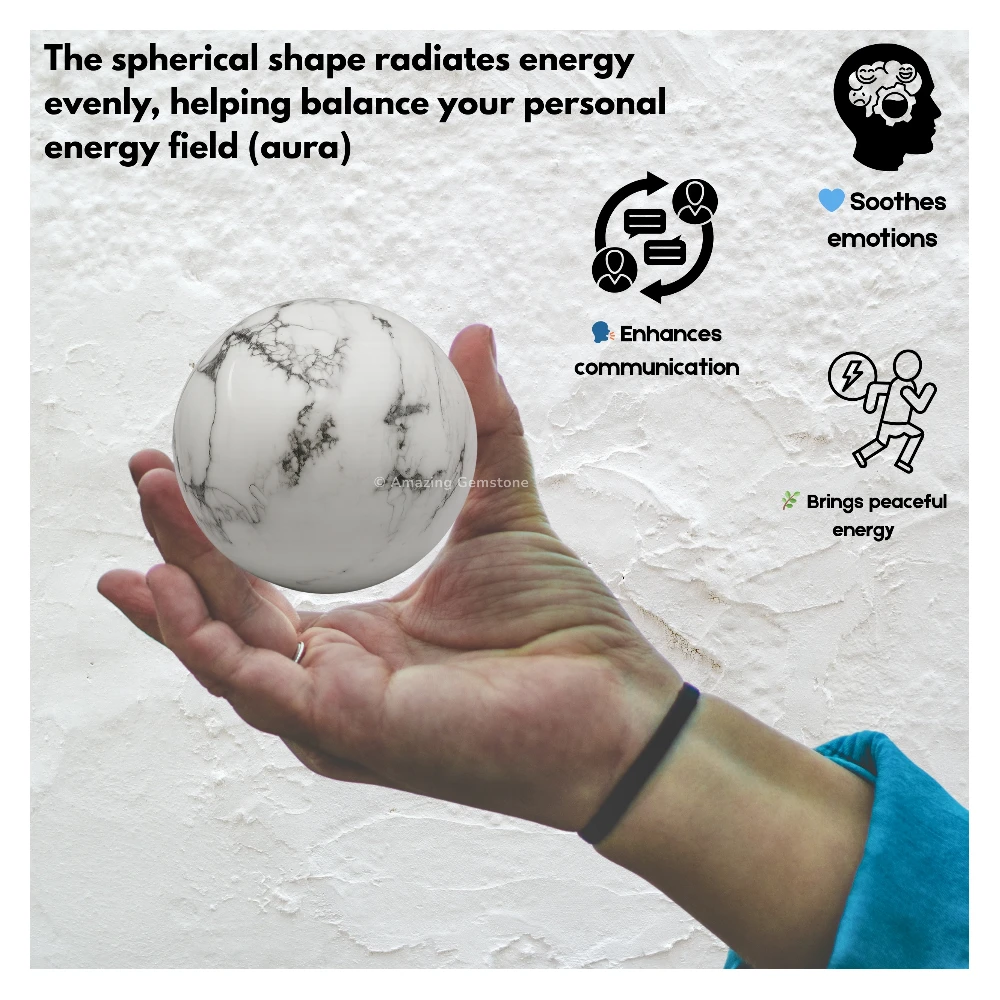 Howlite Sphere (2 Inch)