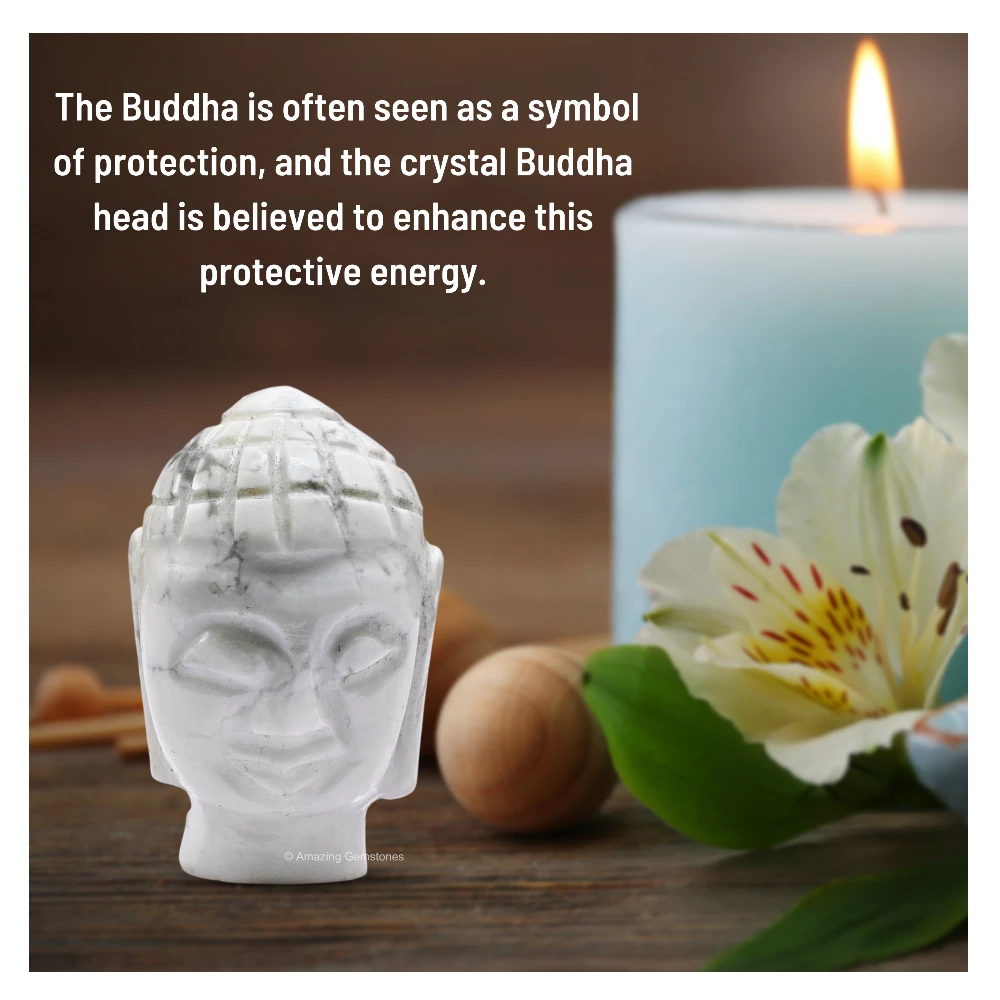 Howlite Buddha Head