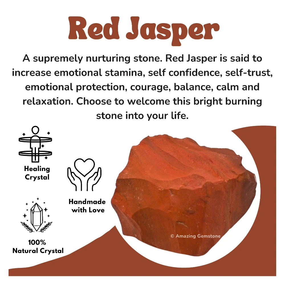 Red Jasper Raw Crystals (5 Pieces)