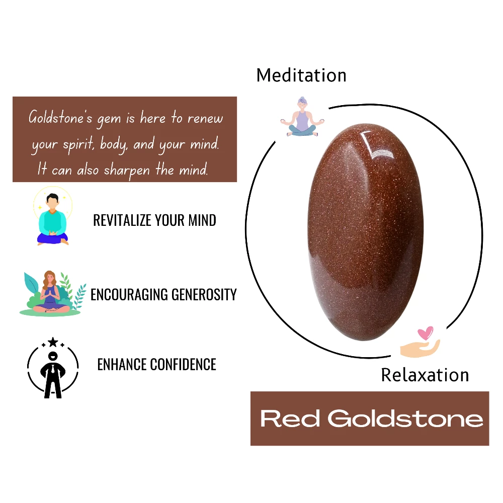 Red Goldstone Palm Stone