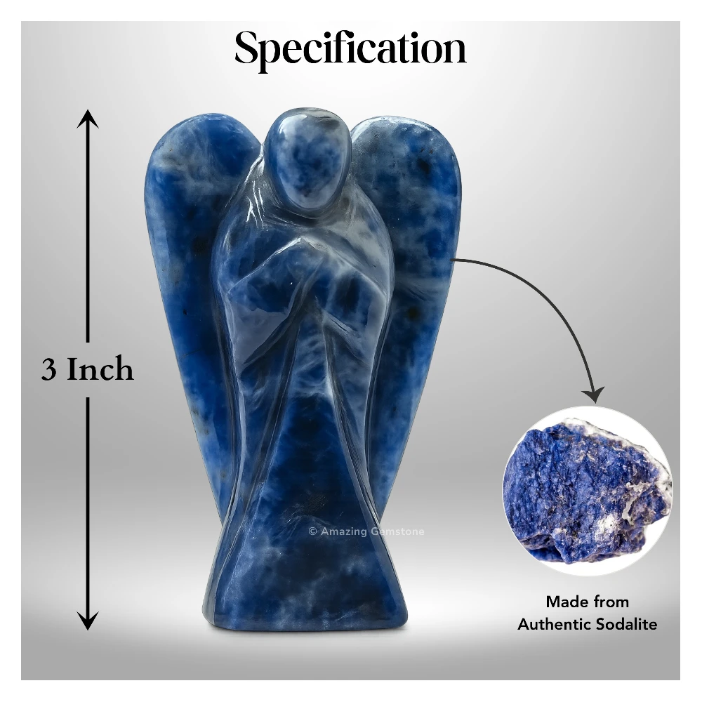 Sodalite Angel Figurine (3 Inch)