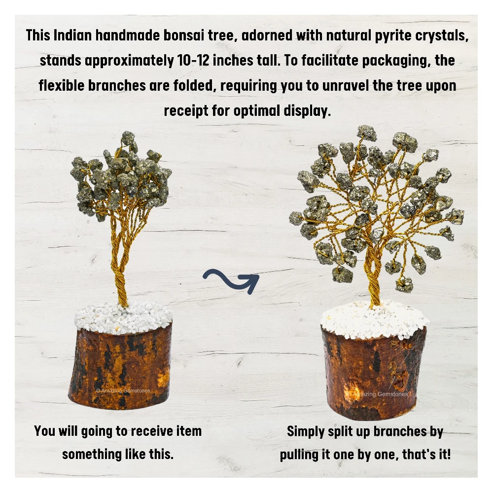 Pyrite Tree - Raw (Gold)(50 Beads)