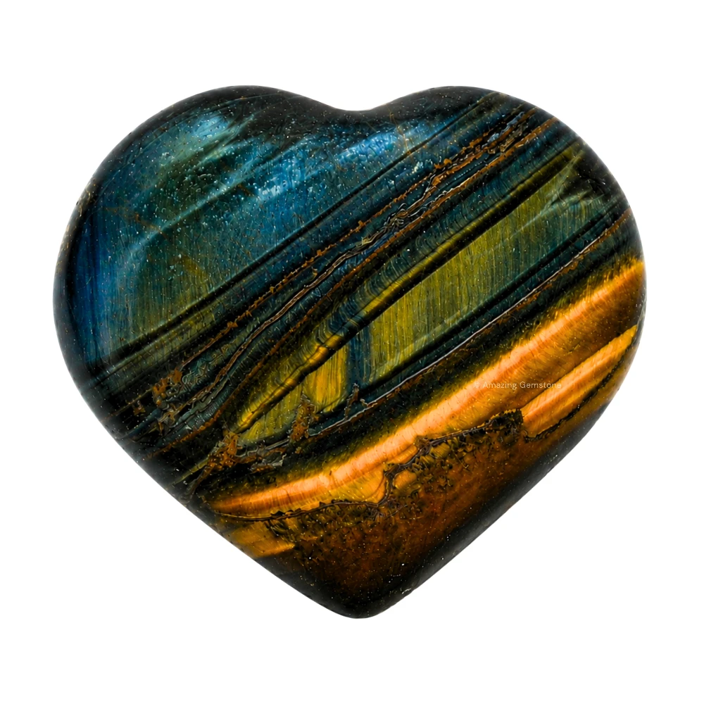 Multi Tiger Eye Heart
