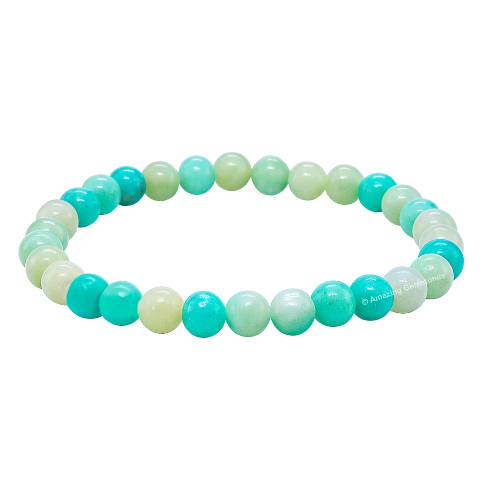 Amazonite Healing Crystal Bracelets - 6mm Beads