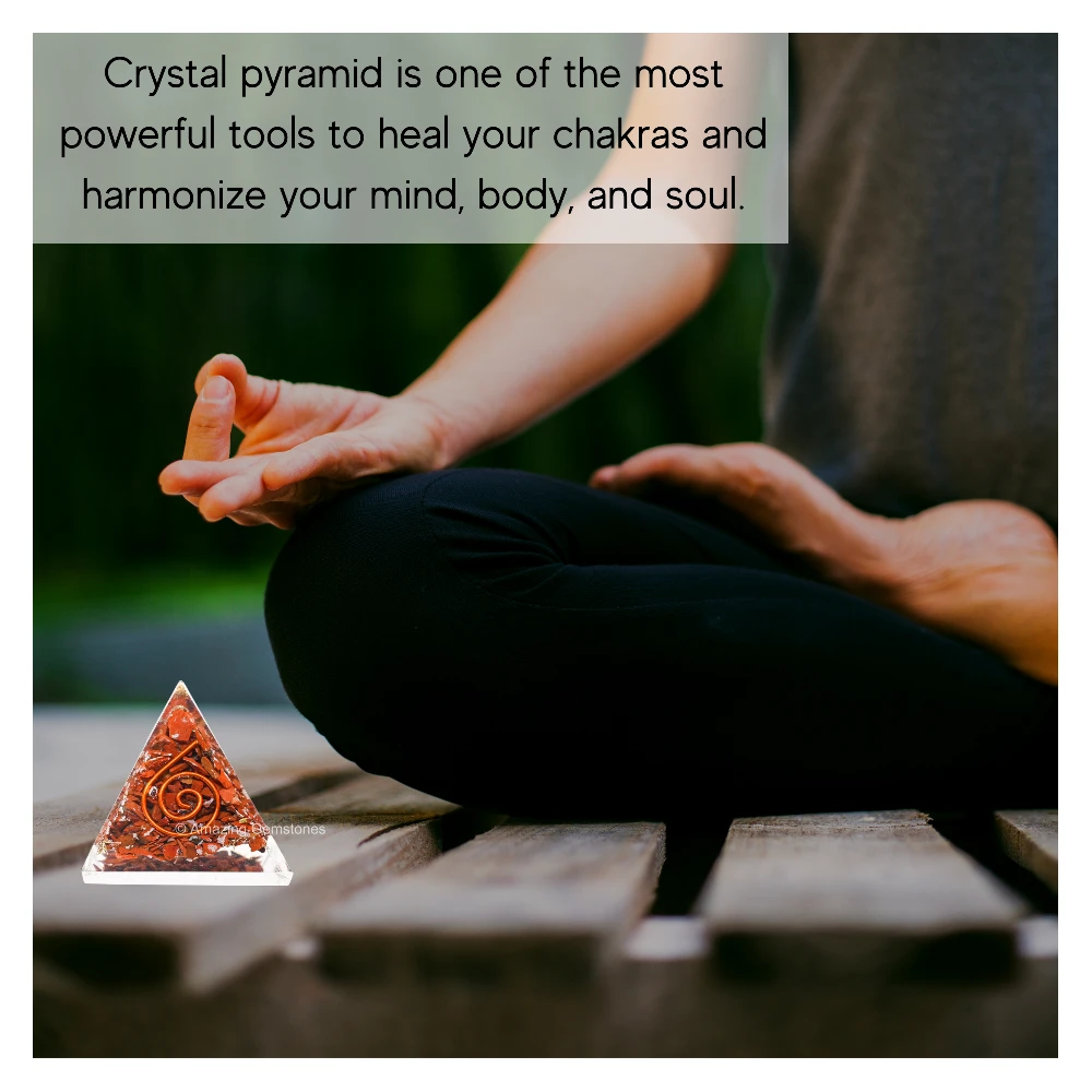 Red Jasper Orgone Pyramid - Mini