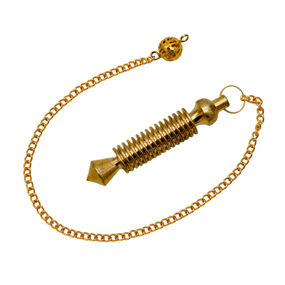 Copper Metal Pendulum - Gold ISIS 16 Ring Plate (MP33)