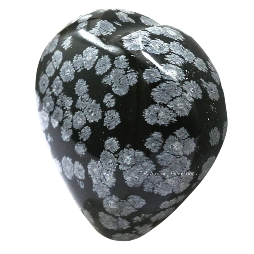 Snowflake Obsidian Heart