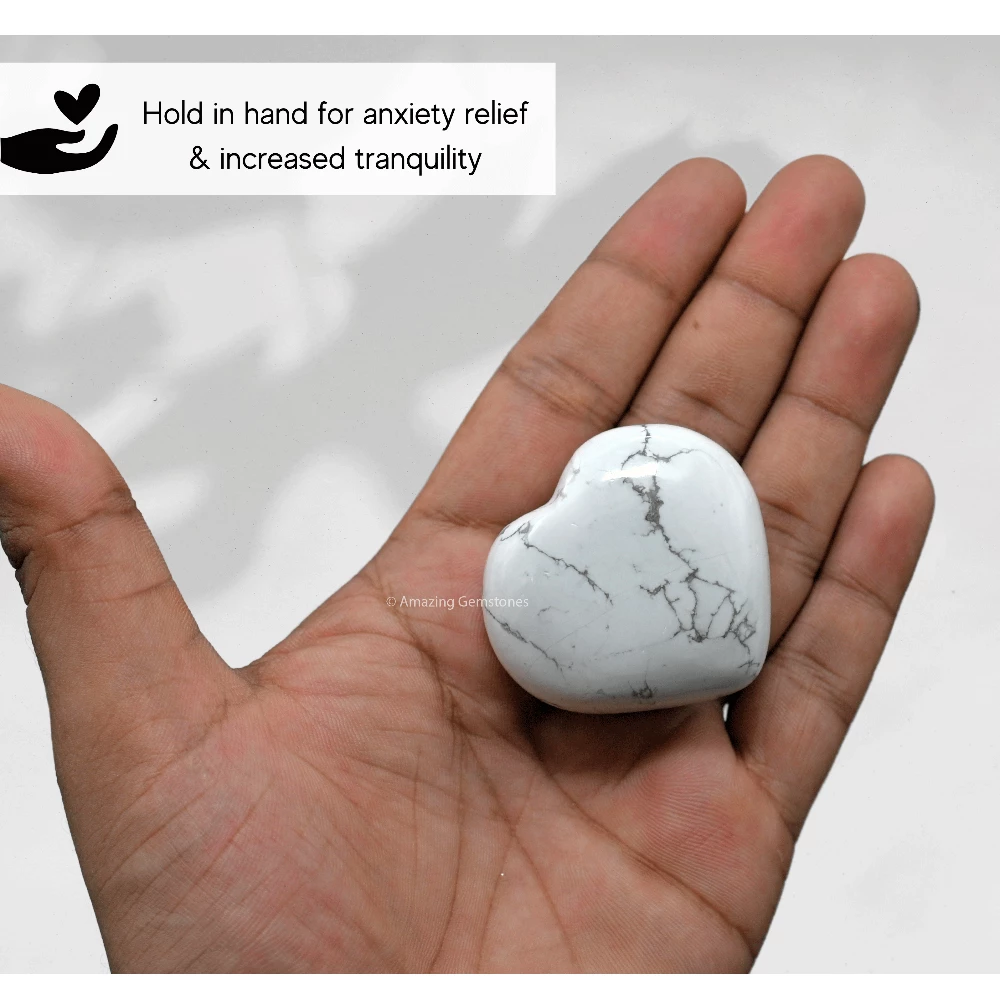 Howlite Heart