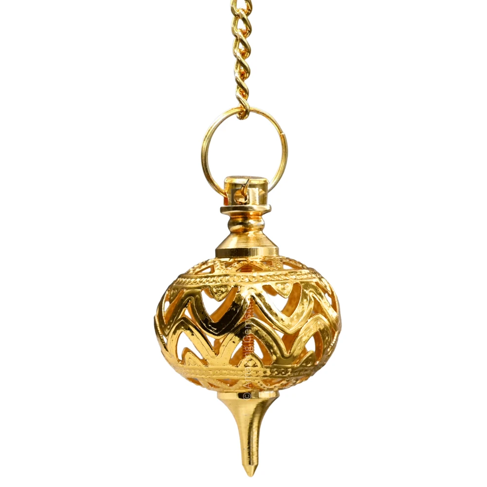 Copper Metal Pendulum - Gold Hanuman Mace (MP50)