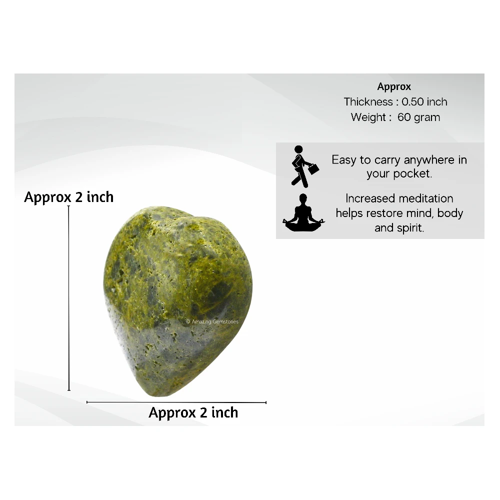 Green Tourmaline In Matrix Heart