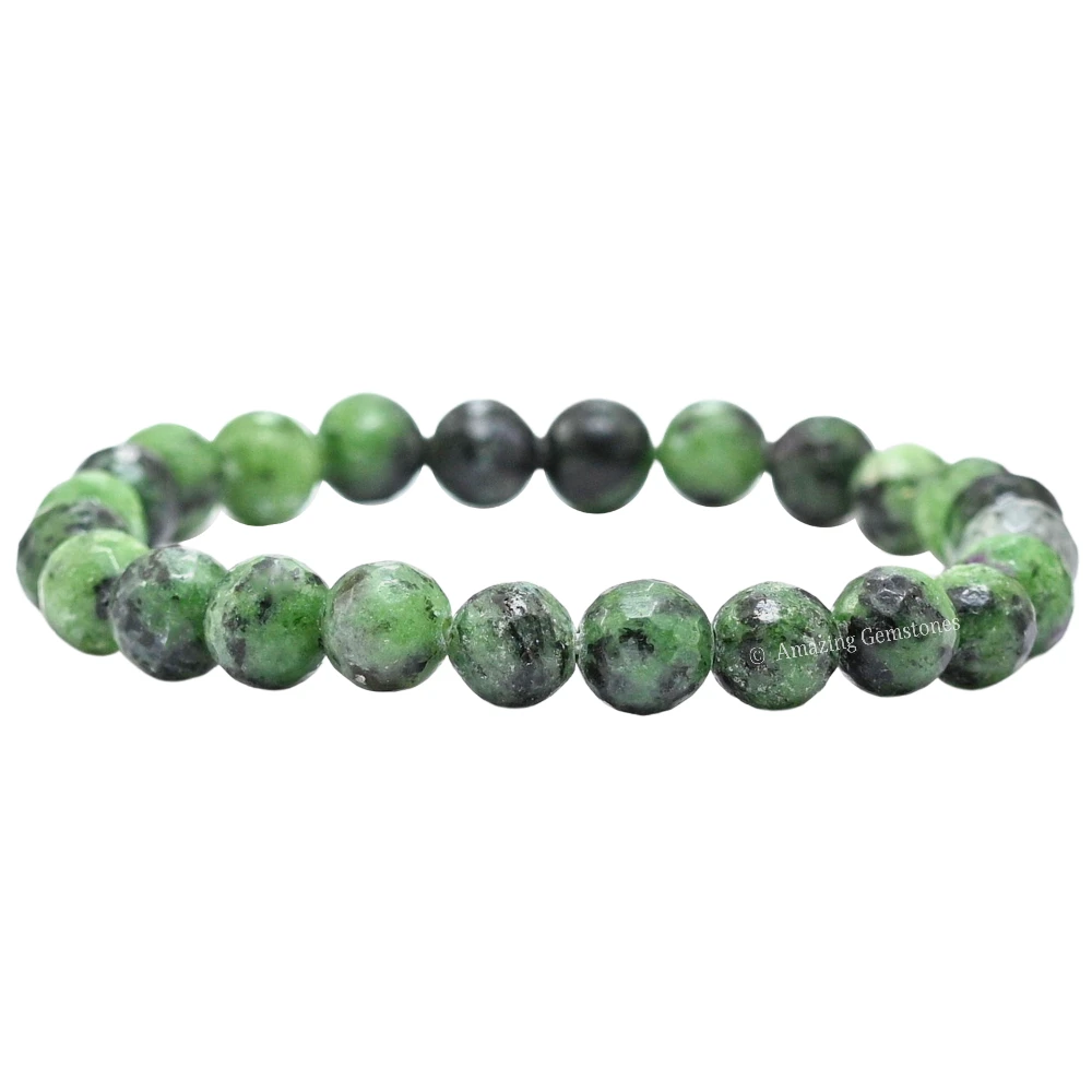 Ruby Zoisite Bracelet (Faceted-Stretchable)