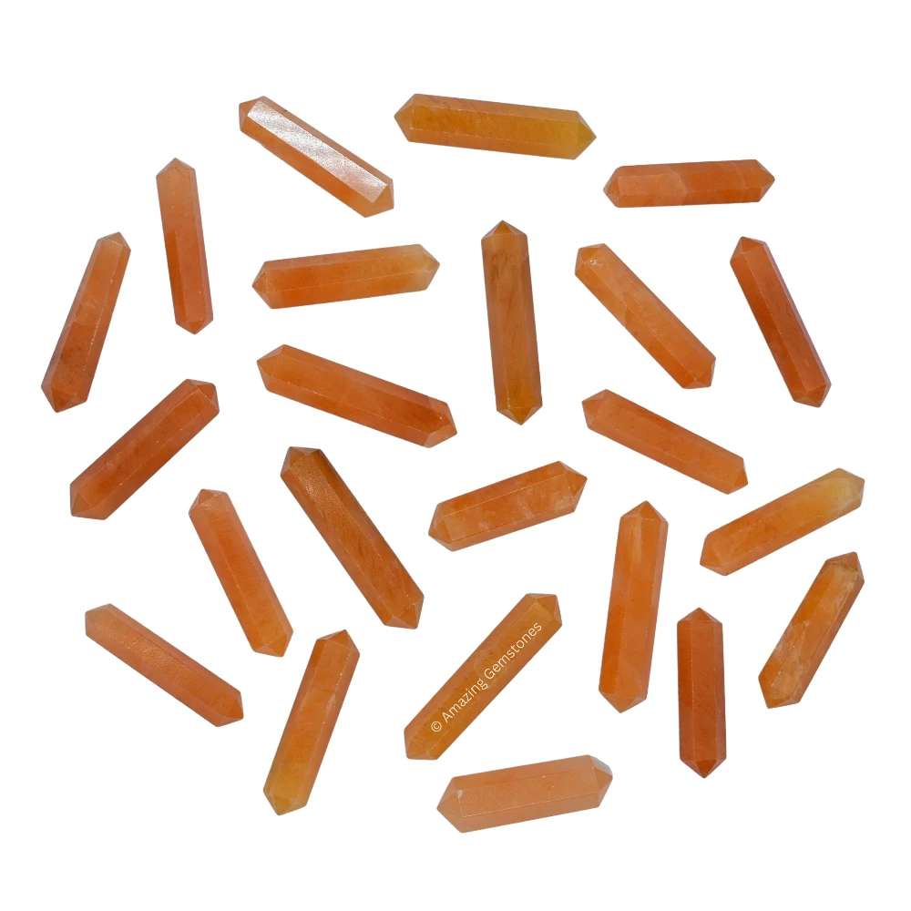 Red Aventurine Pencil Points (Double Terminated) (Set of 10)