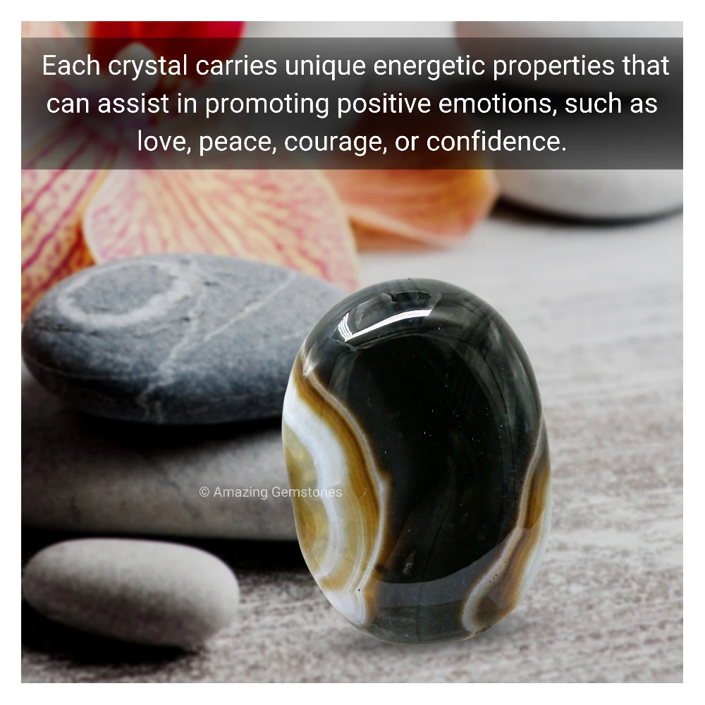Black Onyx Palm Stone